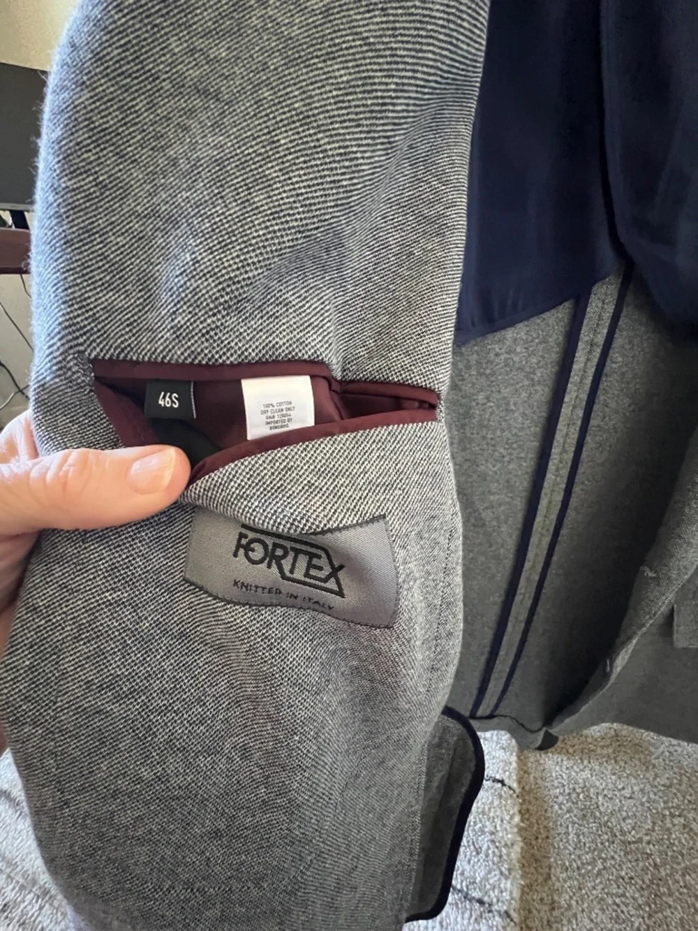 Bonobos jetsetter knit blue blazer